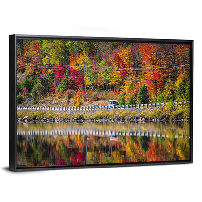 Algonquin Highway 60 Autumn Reflection Wall Art