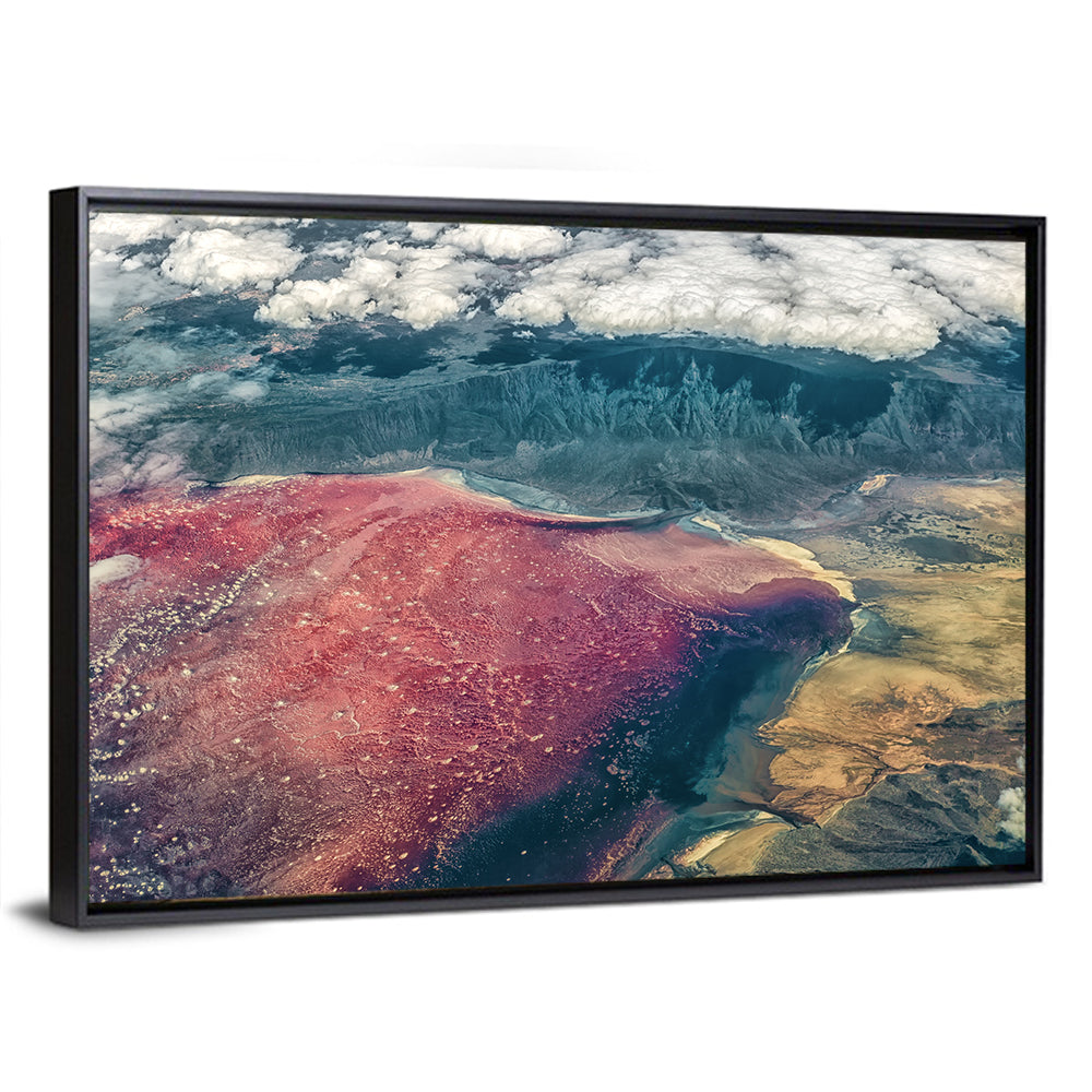 Lake Natron Aerial View Wall Art
