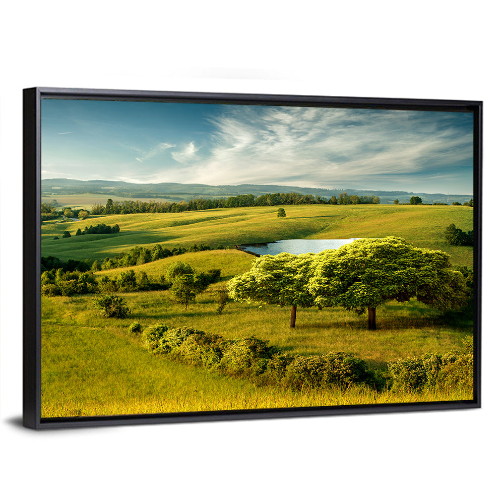 Rolling Hills with Pond Wall Art