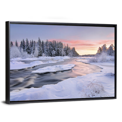 Kiiminkijoki Winter Sunrise Wall Art