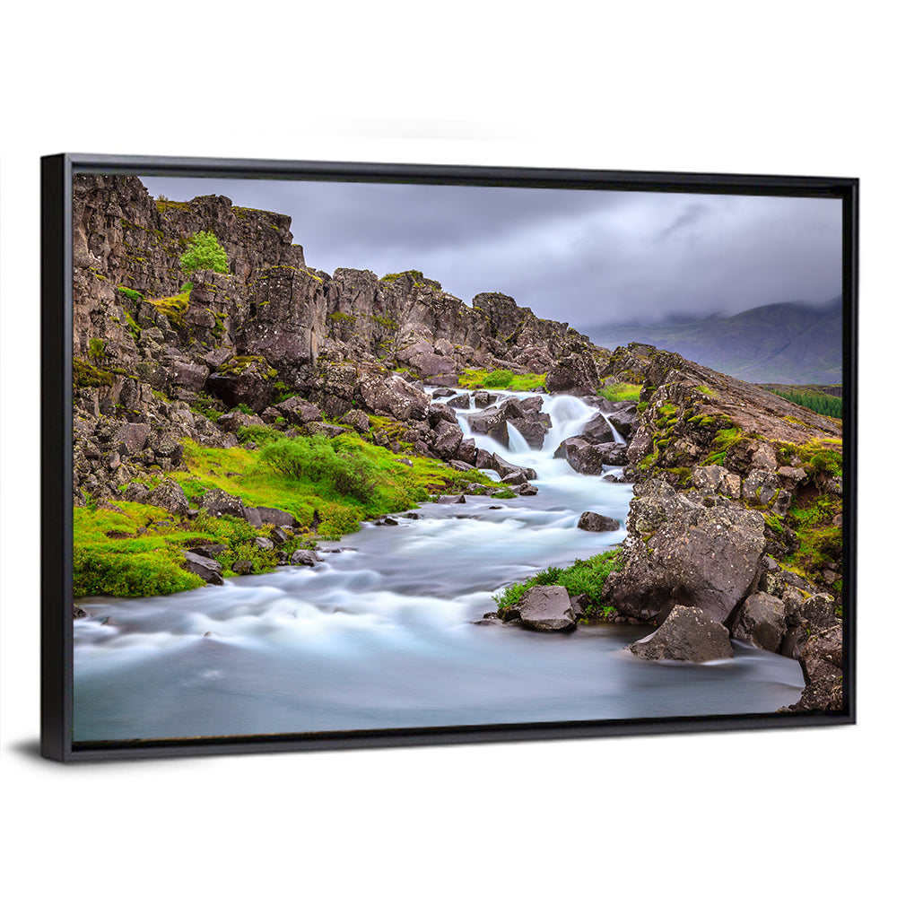 Öxarárfoss Stream, Þingvellir Wall Art