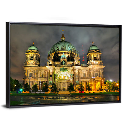 Berlin Cathedral Night View Wall Art