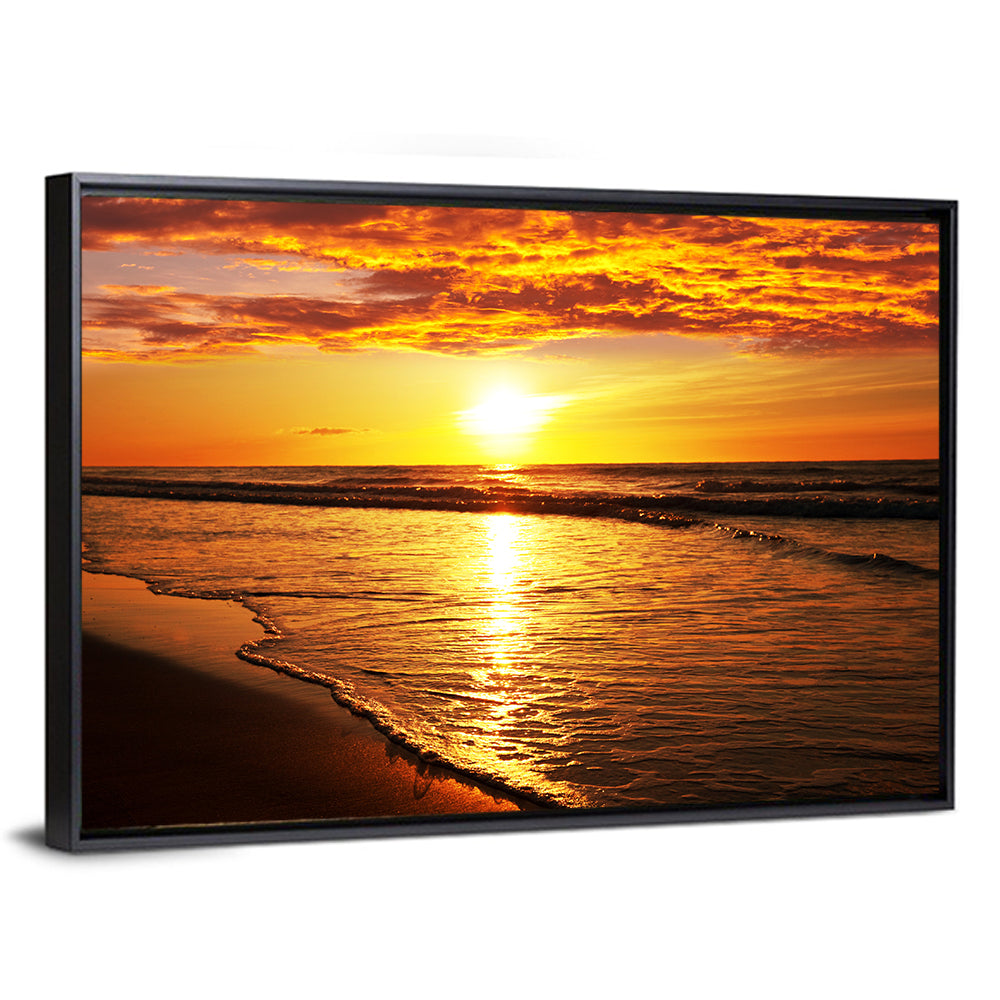 Golden Thai Beach Sunset Wall Art