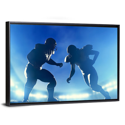 Stadium Football Silhouettes Wall Art