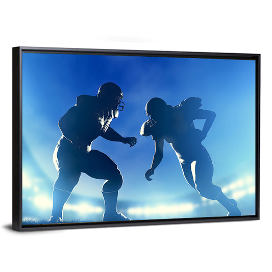 Stadium Football Silhouettes Wall Art