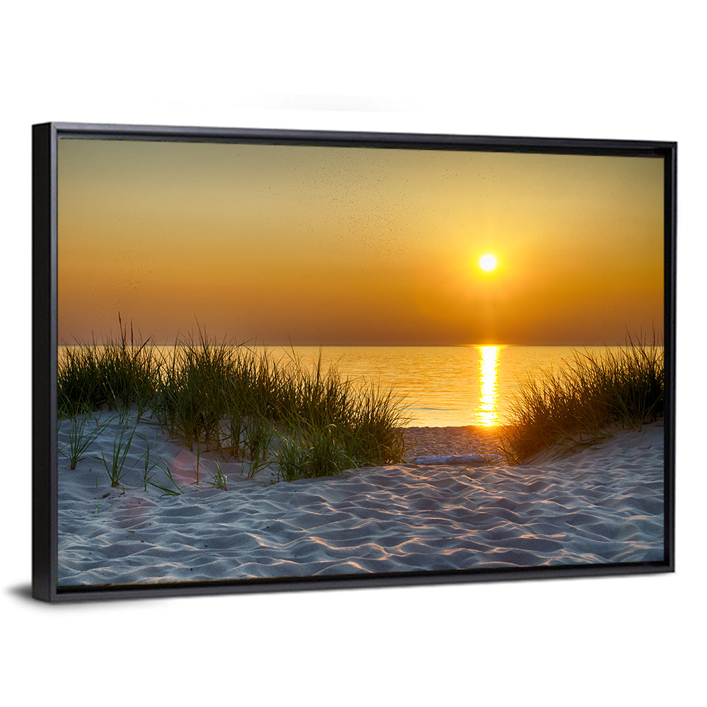 Lake Michigan Sunset Dunes Wall Art