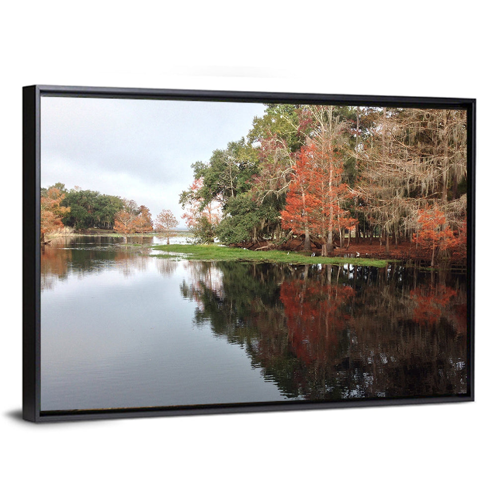Autumn Lake Reflection Wall Art