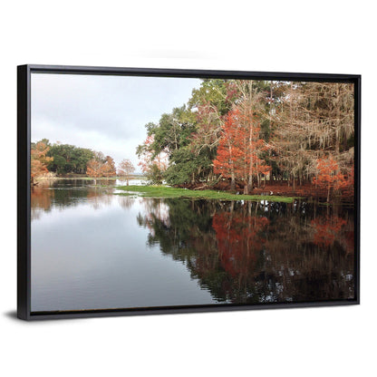 Autumn Lake Reflection Wall Art