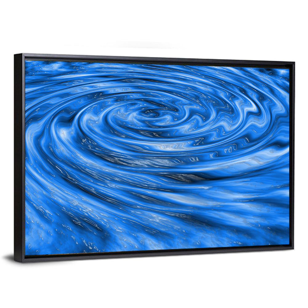 Azure Water Vortex Wall Art