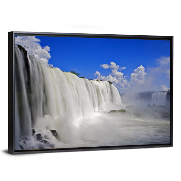Silky Iguazu Falls, Foz Do Iguaçu Wall Art as a framed canvas