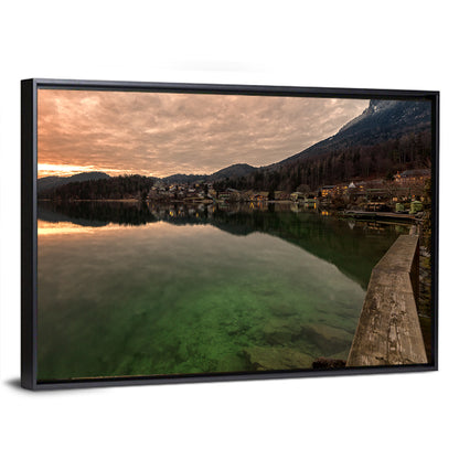 Fuschlsee Pier at Sunset Wall Art