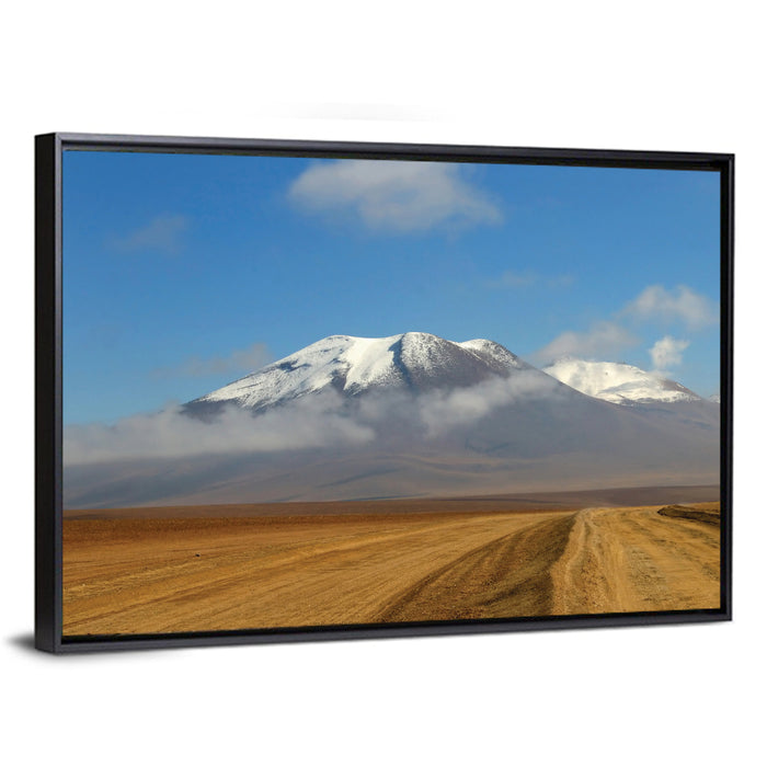 Road to Atacama Peaks Wall Art as a framed canvas