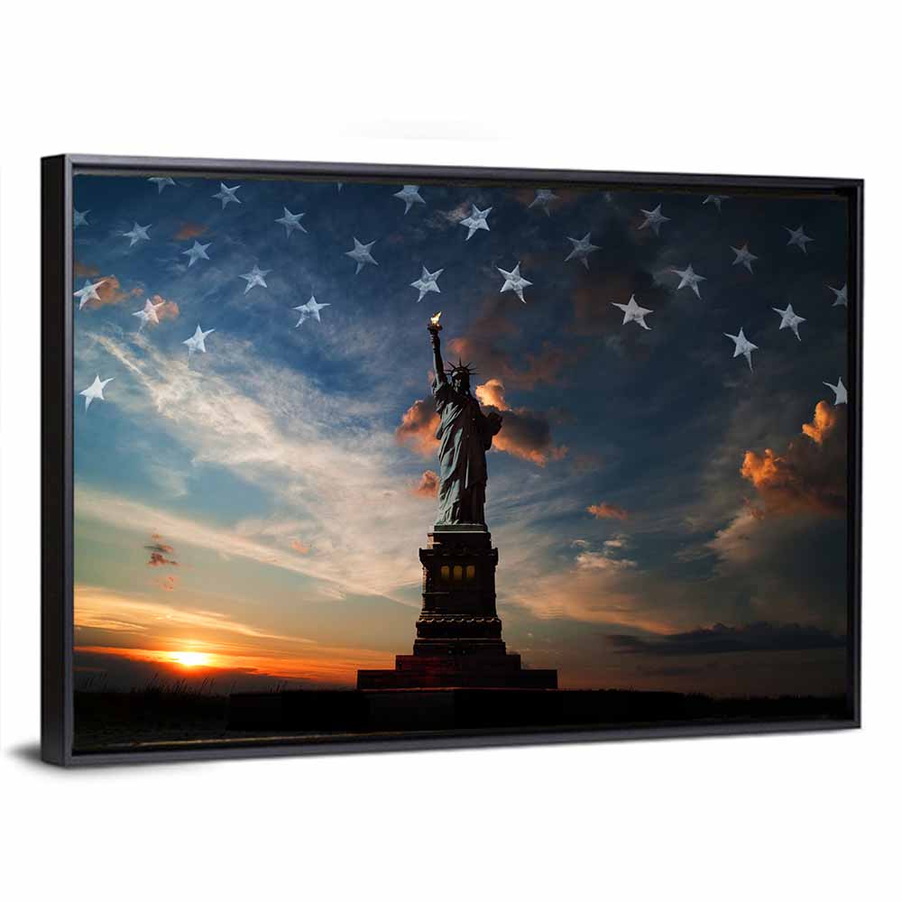Statue of Liberty at Dusk Wall Art
