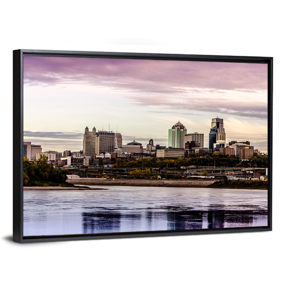 Kansas City Skyline at Dusk Wall Art