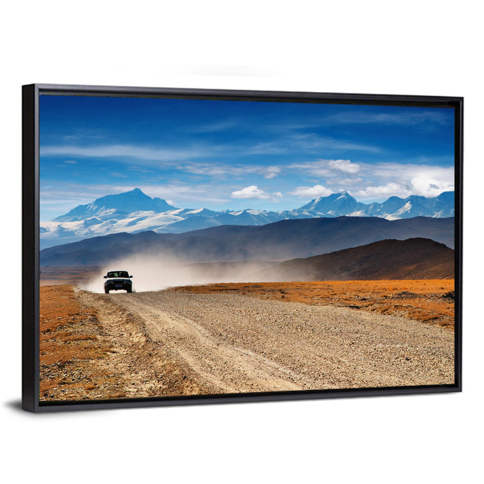 Road to Everest, Tibetan Highlands Wall Art as a framed canvas