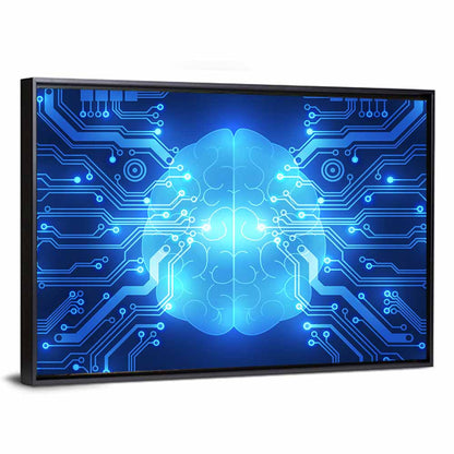 Digital Brain Circuit Wall Art