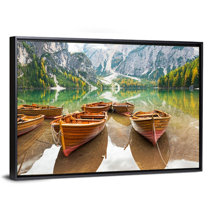 Lake Braies Boats Wall Art