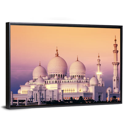 Sheikh Zayed Grand Mosque at Dusk Wall Art