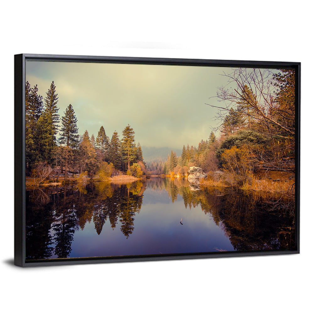 Misty Lake Fulmor Reflection Wall Art