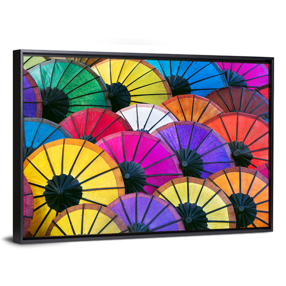 Vibrant Market Parasols Wall Art