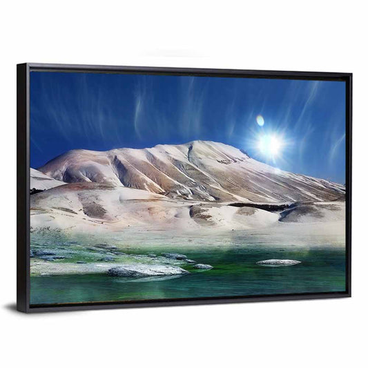 Sunburst Over Winter Mountain Wall Art