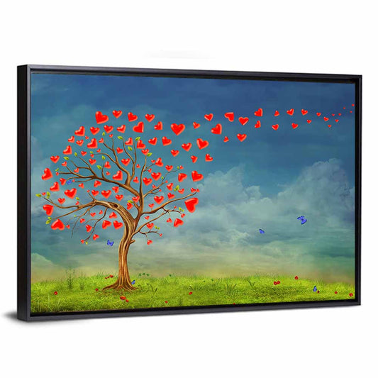 Tree of Red Hearts Wall Art