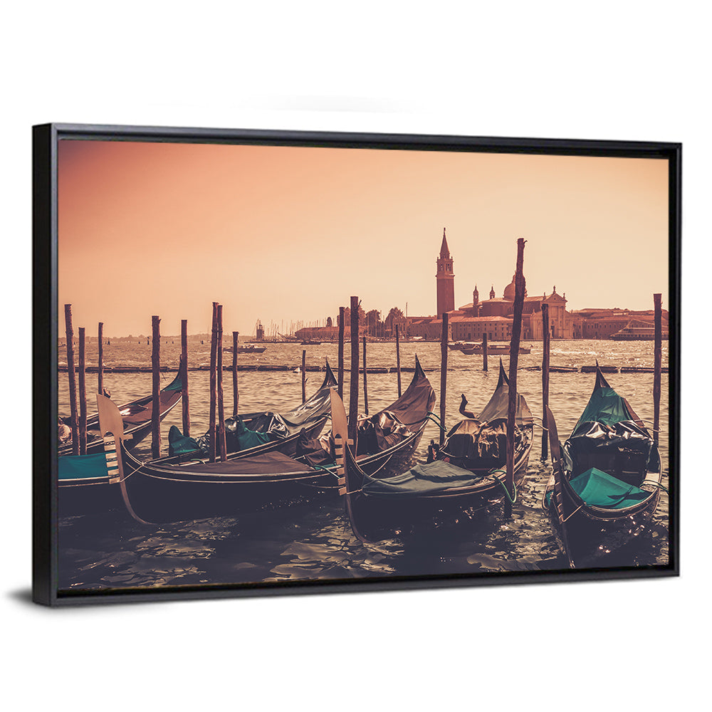 Venetian Gondolas at Dusk Wall Art