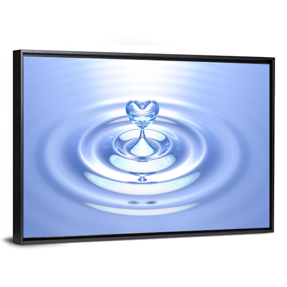 Heart Shaped Water Splash Wall Art