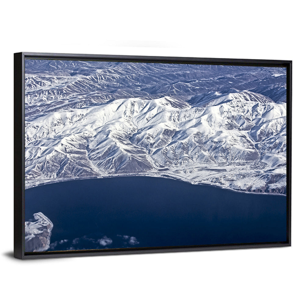 Lake Sevan Aerial Winter View Wall Art