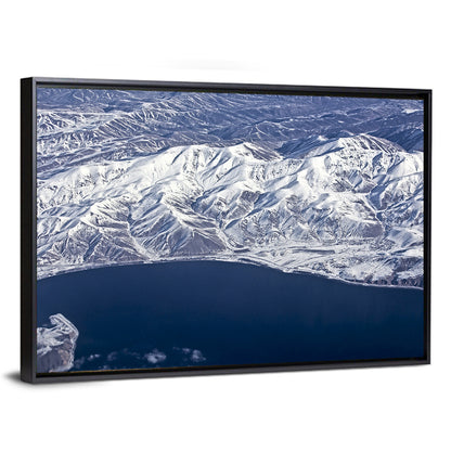 Lake Sevan Aerial Winter View Wall Art