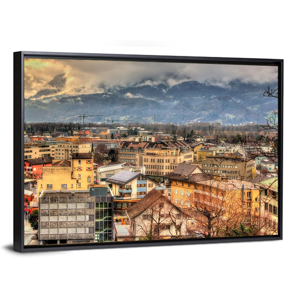 Vaduz Autumn Cityscape Wall Art