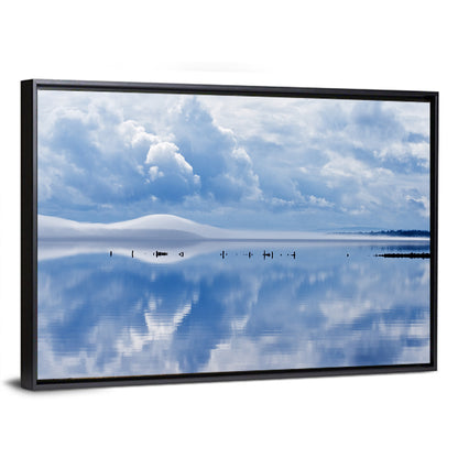 Siljan Lake Mist Reflection Wall Art