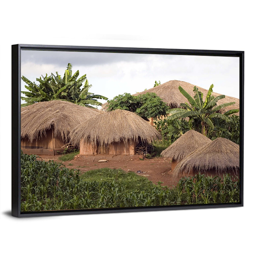 Thatched Roof Huts Wall Art