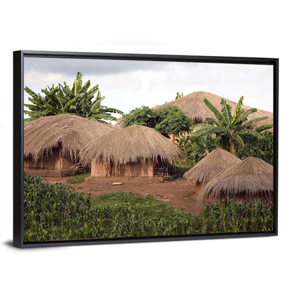 Thatched Roof Huts Wall Art