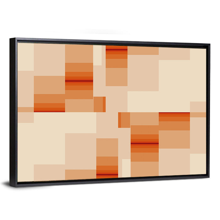 Minimalist Aerial Farm Fields Wall Art as a framed canvas