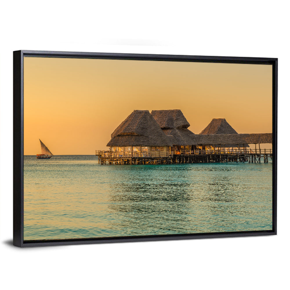 The Rock Restaurant Sunset Wall Art