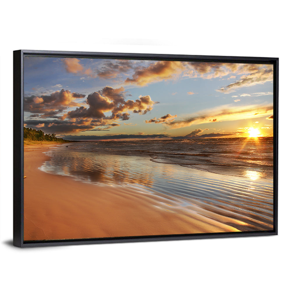 Lake Huron Sunset Beach Wall Art