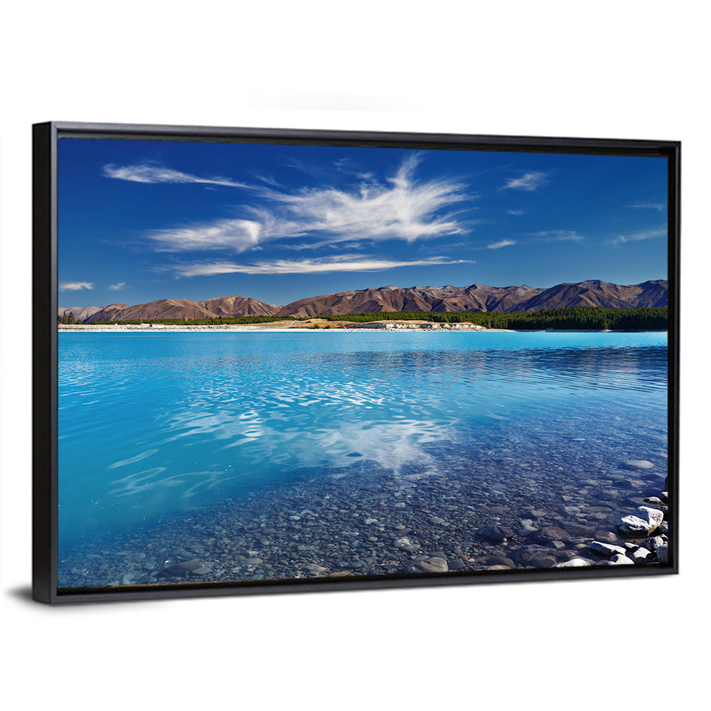 Lake Pukaki Pebble Shore Wall Art