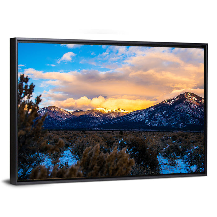Sangre Winter Desert Wall Art as a framed canvas