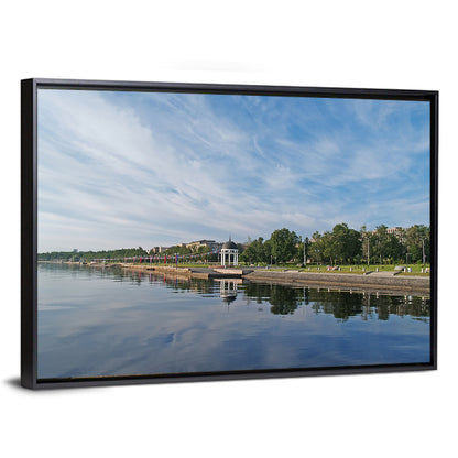 Lake Onega Promenade with Gazebo Wall Art