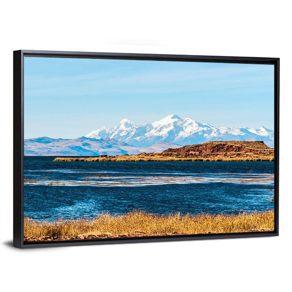 Lake Titicaca Blue and Gold Wall Art