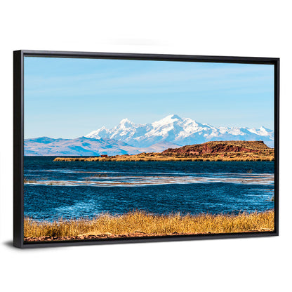 Lake Titicaca Blue and Gold Wall Art
