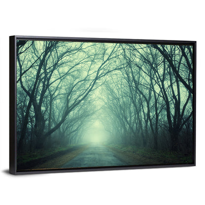 Foggy Forest Pathway Wall Art