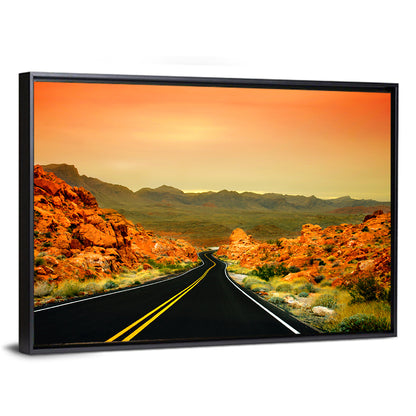 Valley of Fire Ii Road at Sunset Wall Art