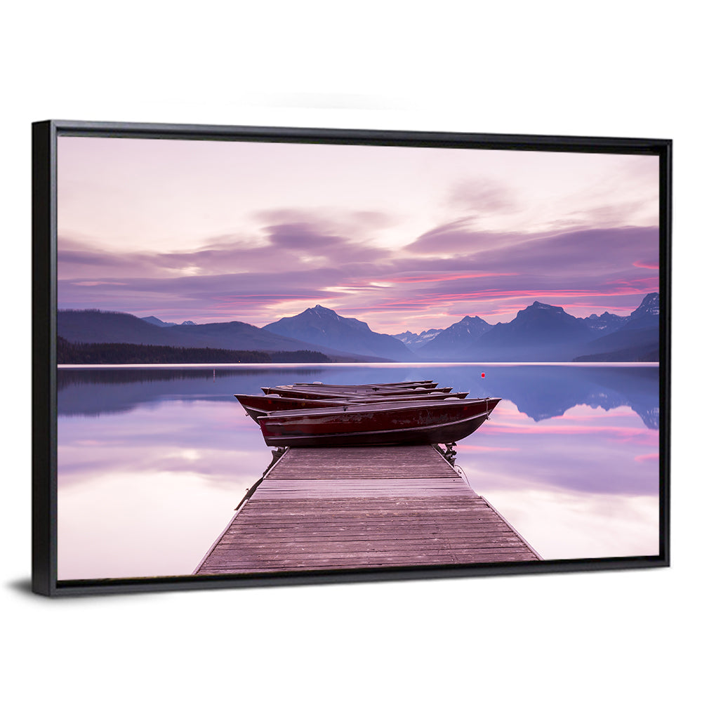 Lake Mcdonald Sunset Dock Wall Art