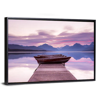 Lake Mcdonald Sunset Dock Wall Art