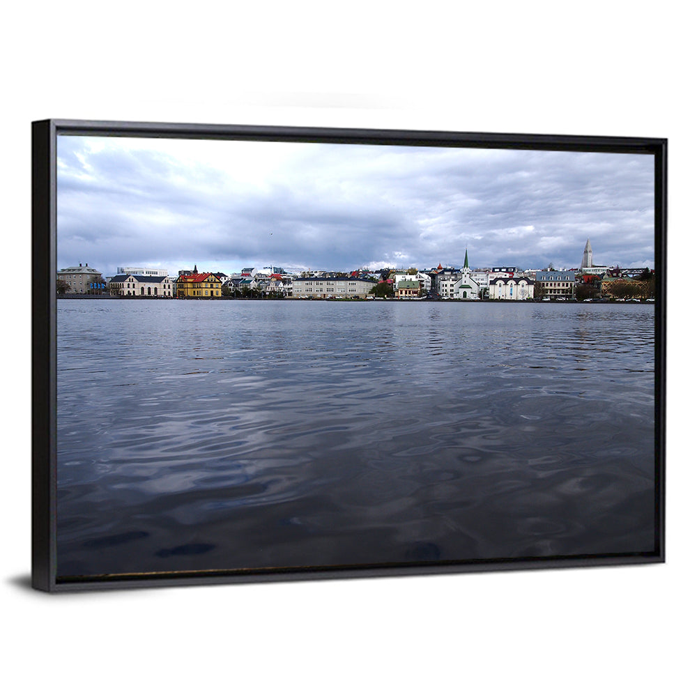 Tjörnin Reykjavik Skyline Wall Art