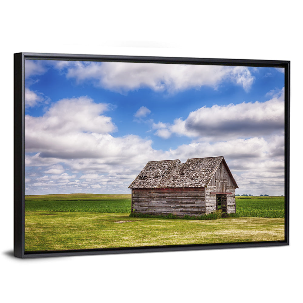Old Farm Shed in Field Wall Art