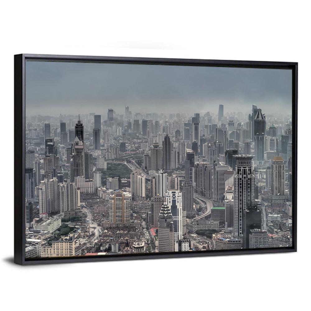 Shanghai Layered Skyline Wall Art