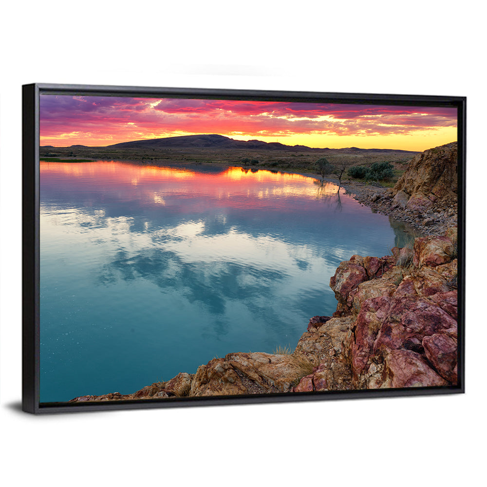Lake Balkhash Sunset Reflection Wall Art